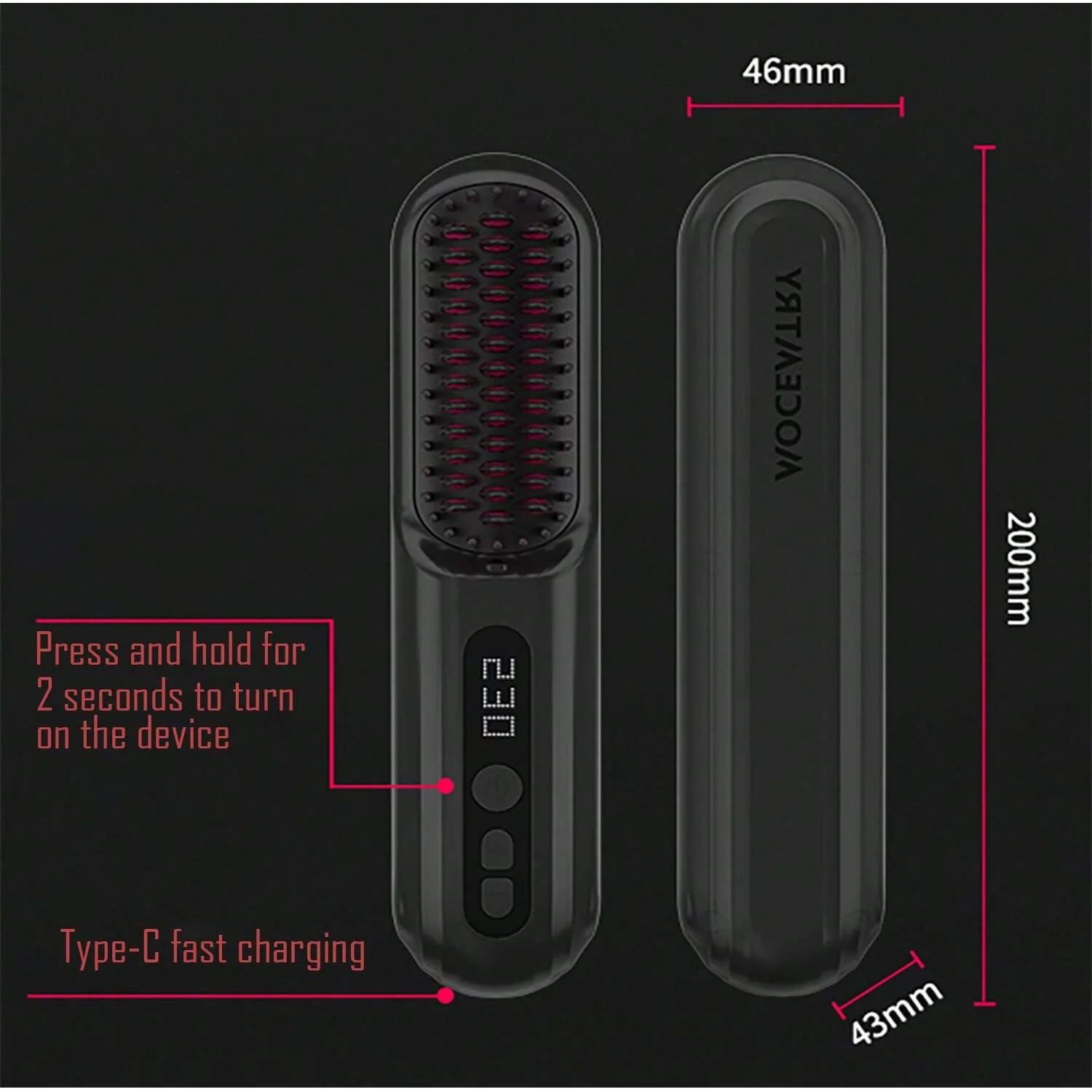 Restyle Wireless Hair Straightening Comb - 9 Temperature Levels