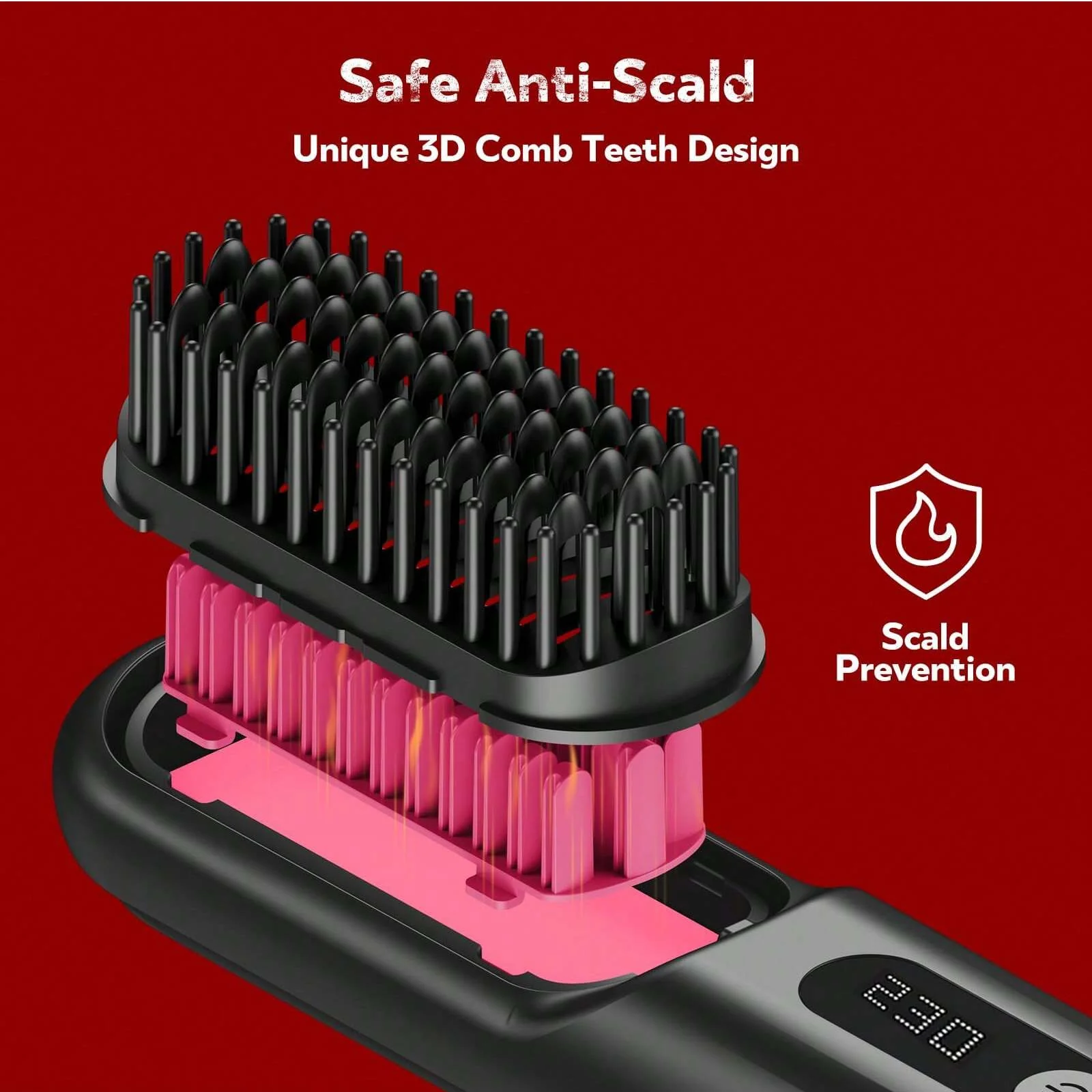 Restyle Wireless Hair Straightening Comb - 9 Temperature Levels