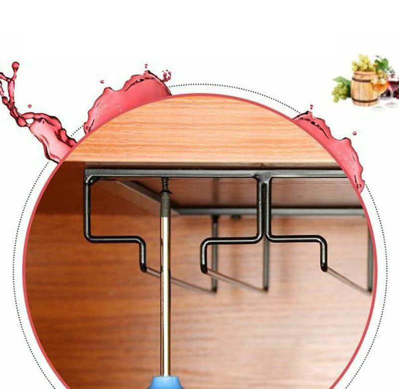 Under Cabinet Wine Glass Rack