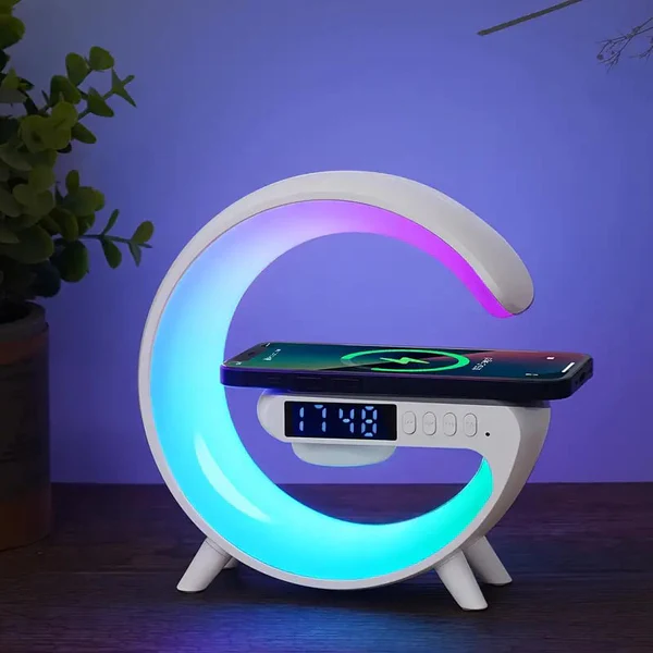 Aurora Glow – Multifunctional Bluetooth Speaker, Wireless Charger, and Clock