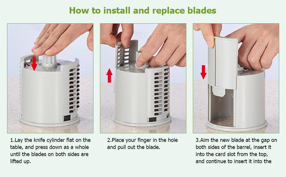 3 in 1 Multifunctional Drum Grater Shredder Slicer