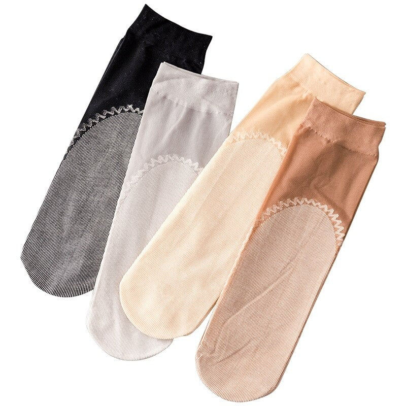 Silky Cotton Anti-Slip Socks