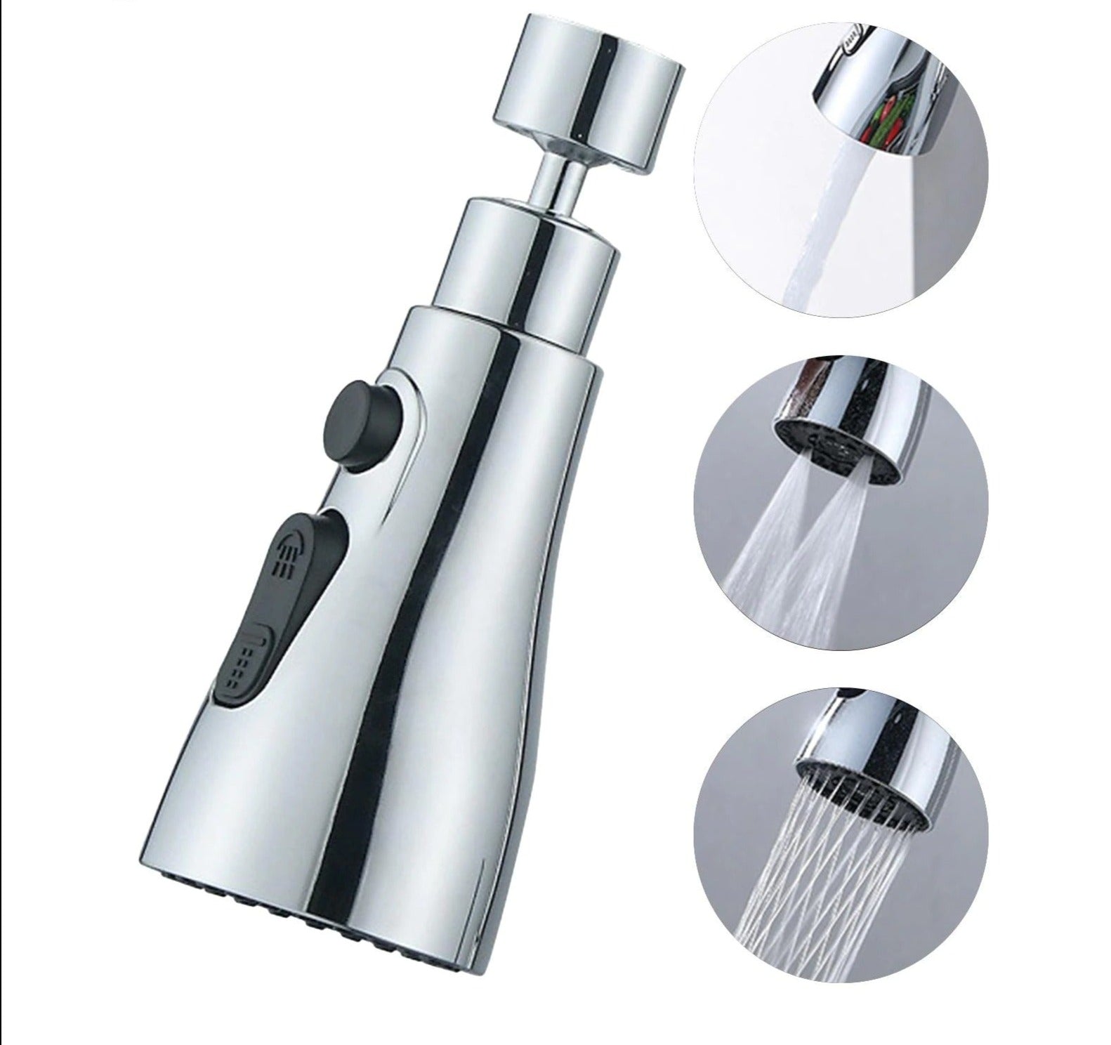 3 Way Kitchen Faucet Rotatable Head