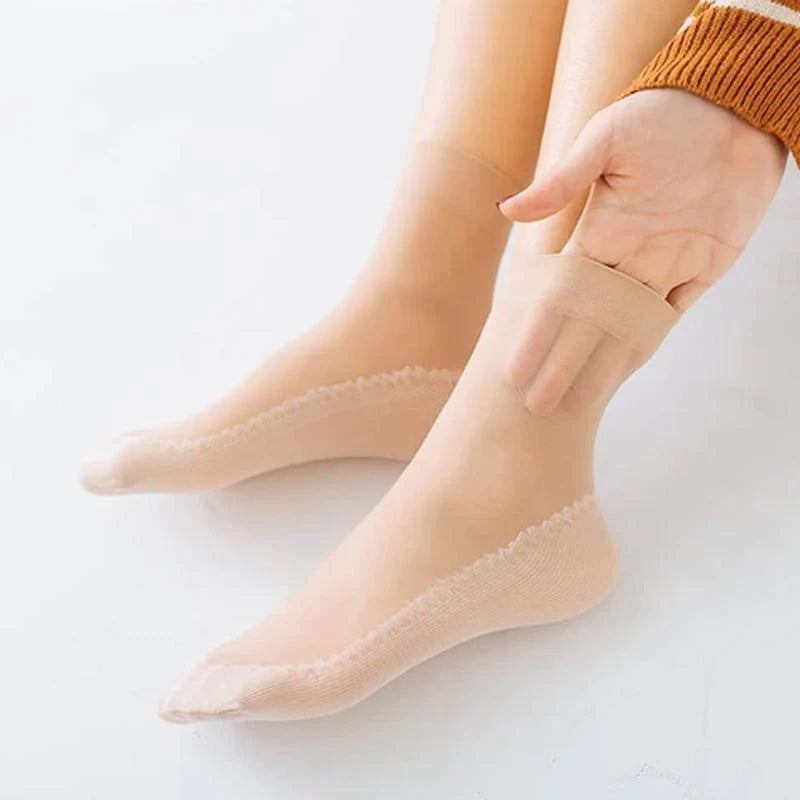 Silky Cotton Anti-Slip Socks