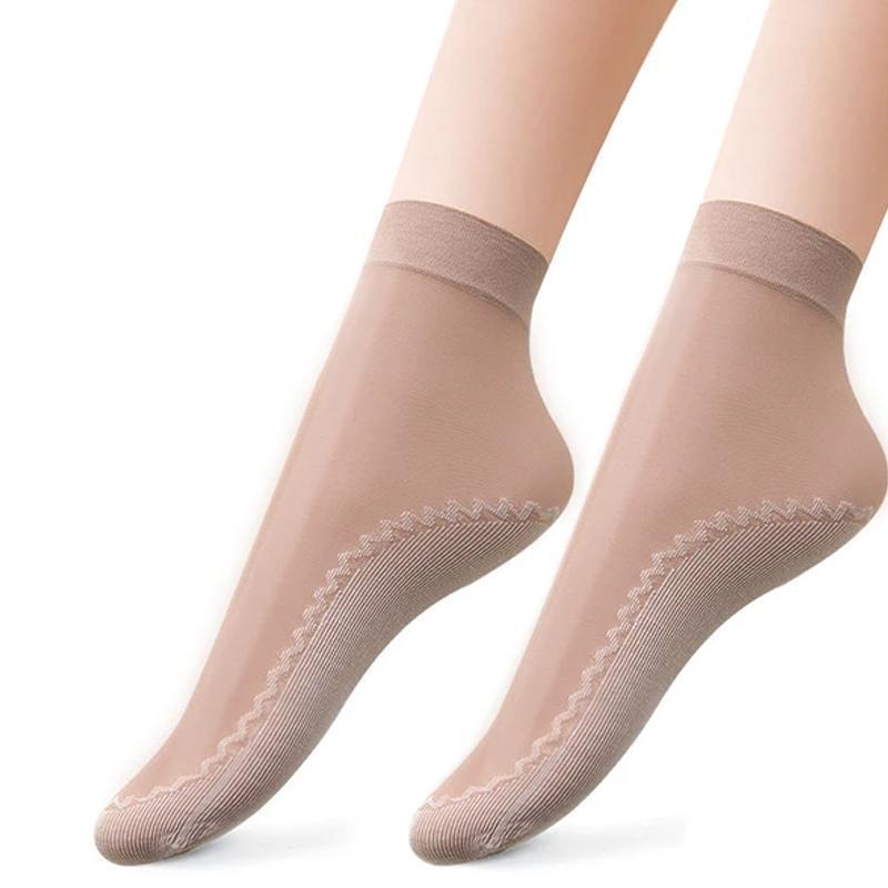 Silky Cotton Anti-Slip Socks