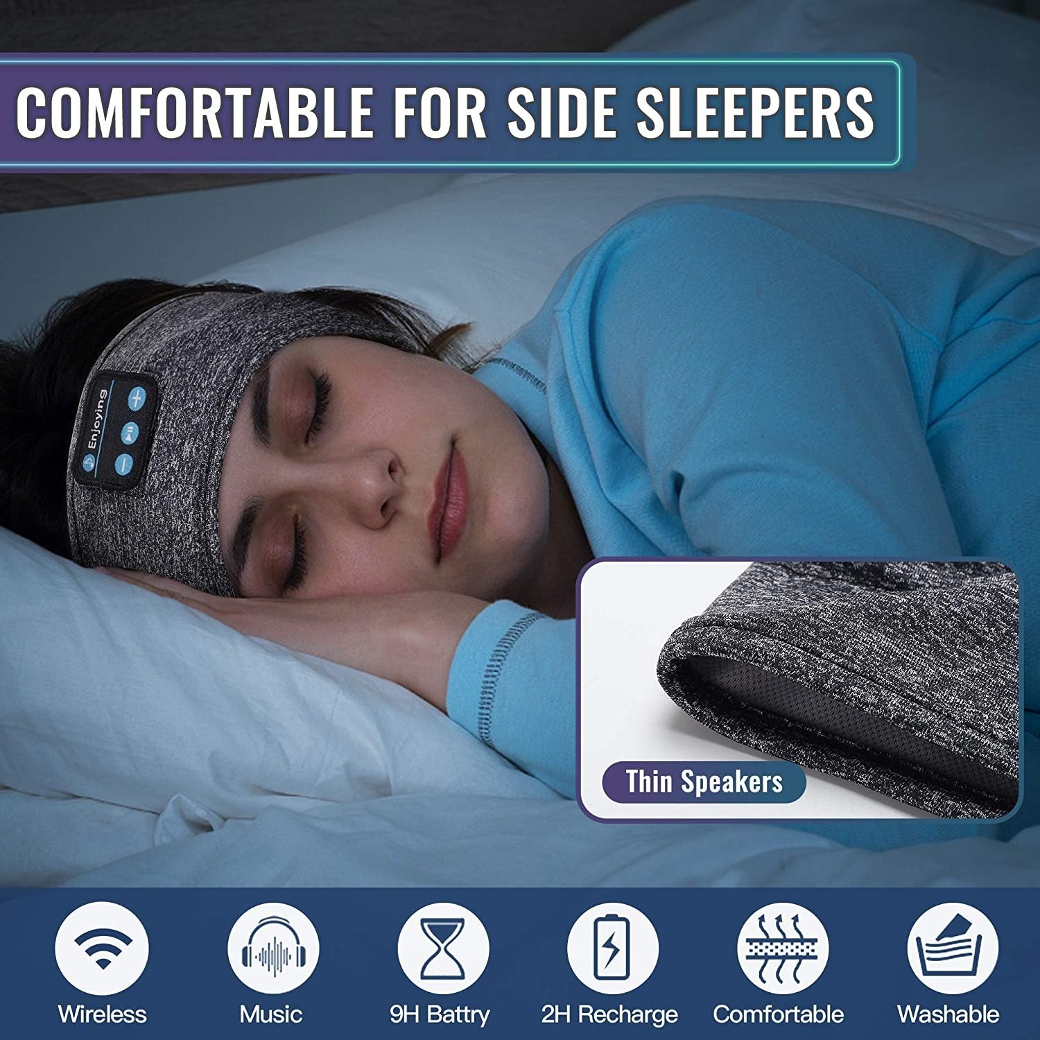 Comfortable Sleeping Mask with Headphone