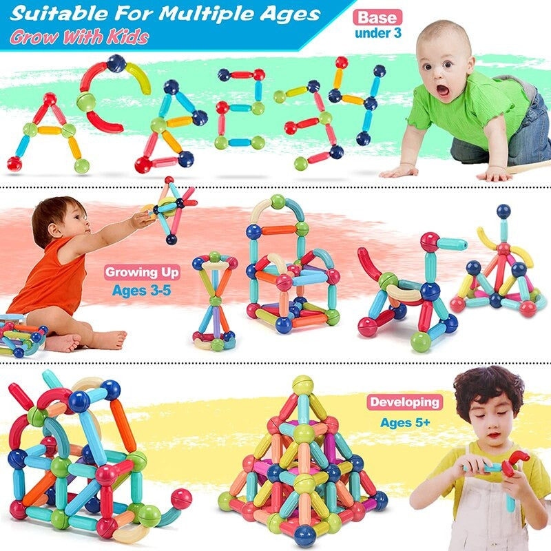 Creative Learning Magnetic Building Sticks