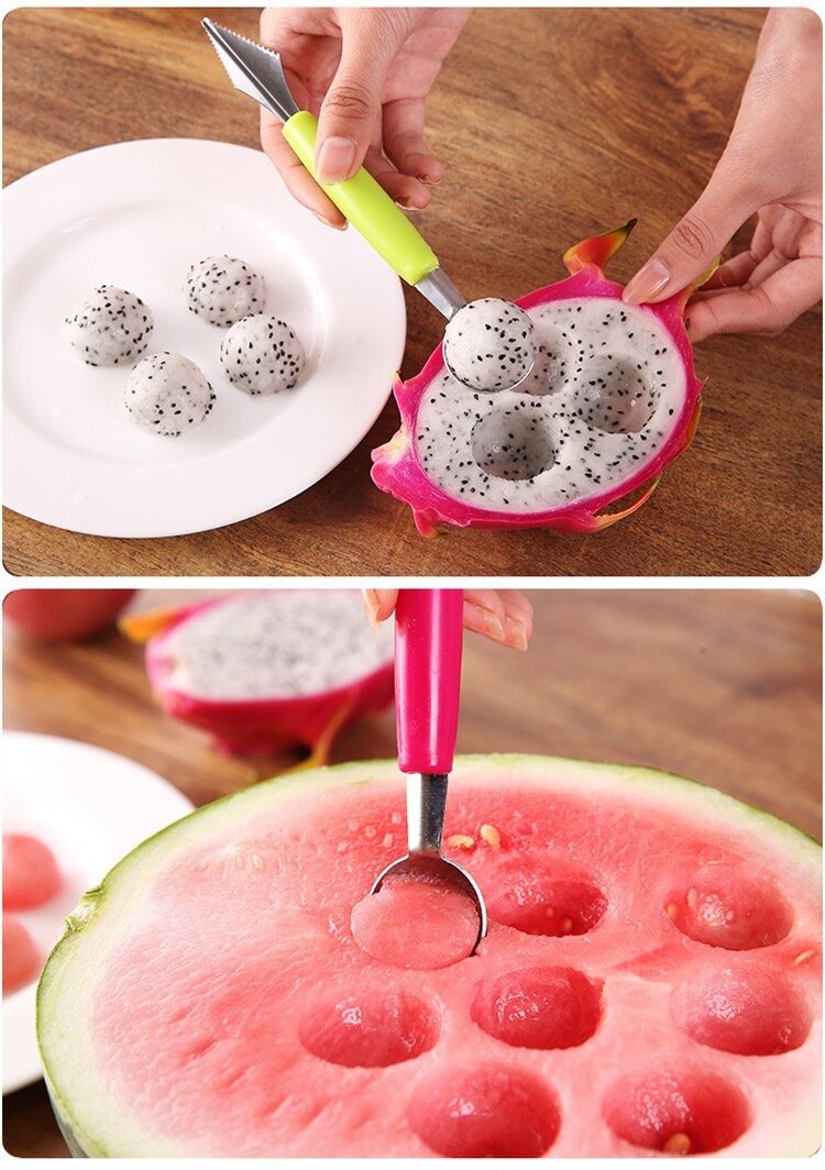 Sharp Fruit Scoop Stacks