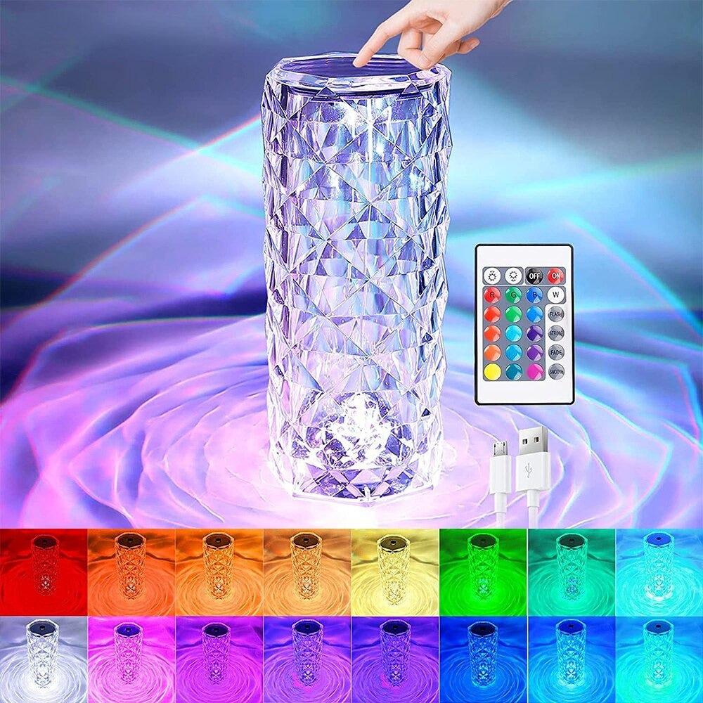 Chargeable Crystal Touching Lamp