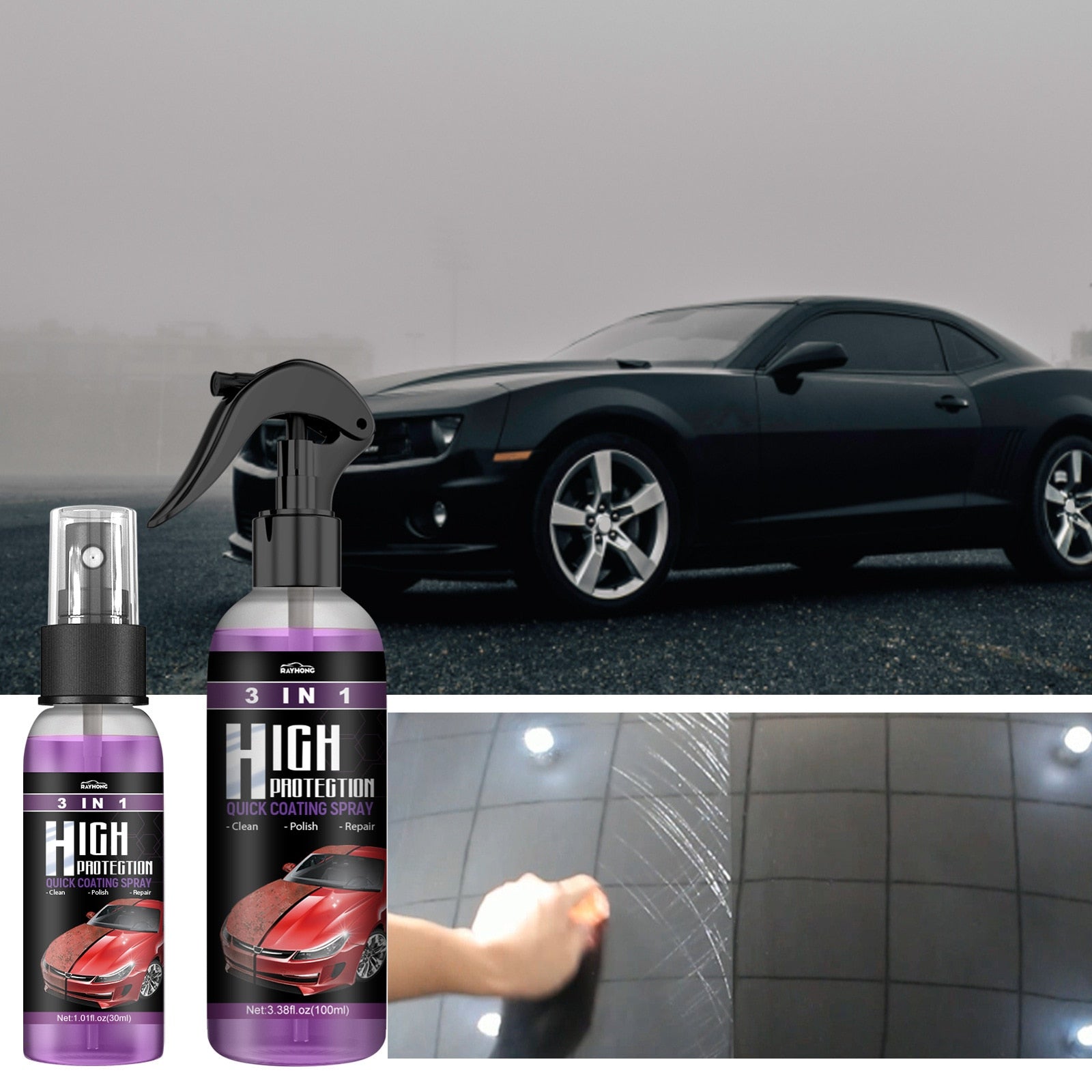 3in1 Car Protection Quick Coating Spray