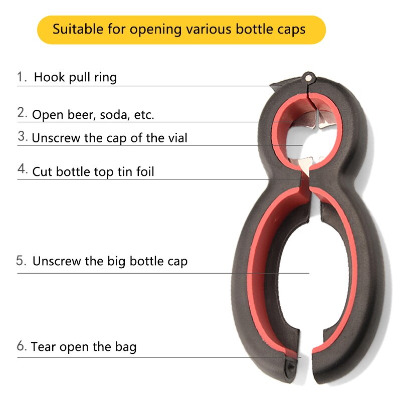 Stainless Steel 6-in-1 Jar Opener