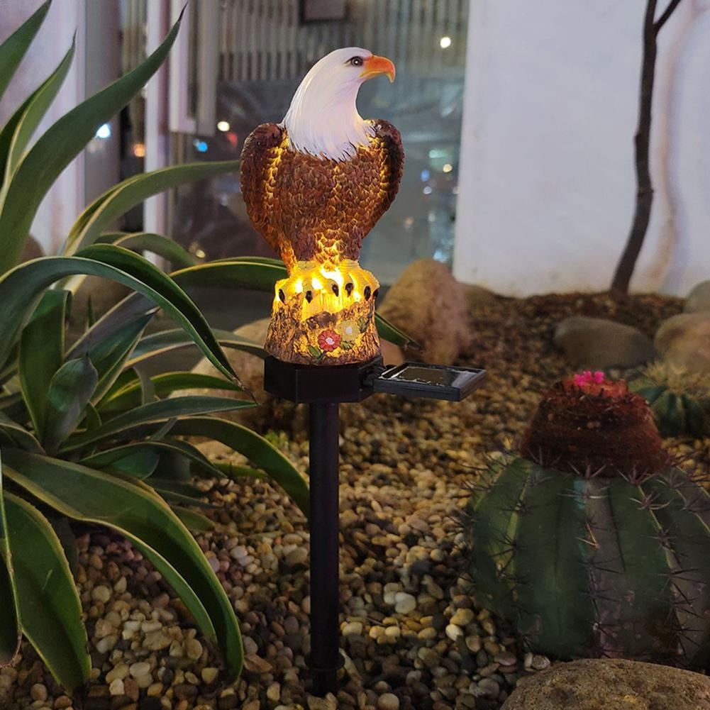 Eagle Figurine Solar Garden Post