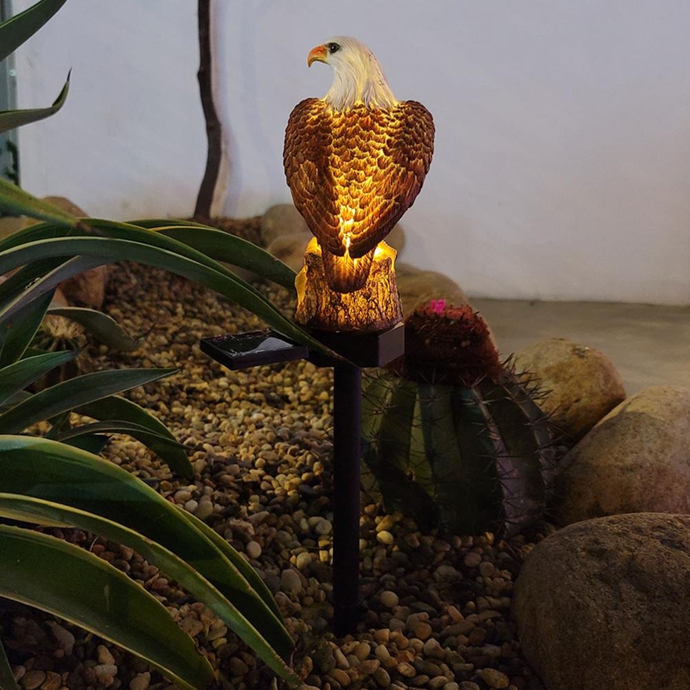 Eagle Figurine Solar Garden Post