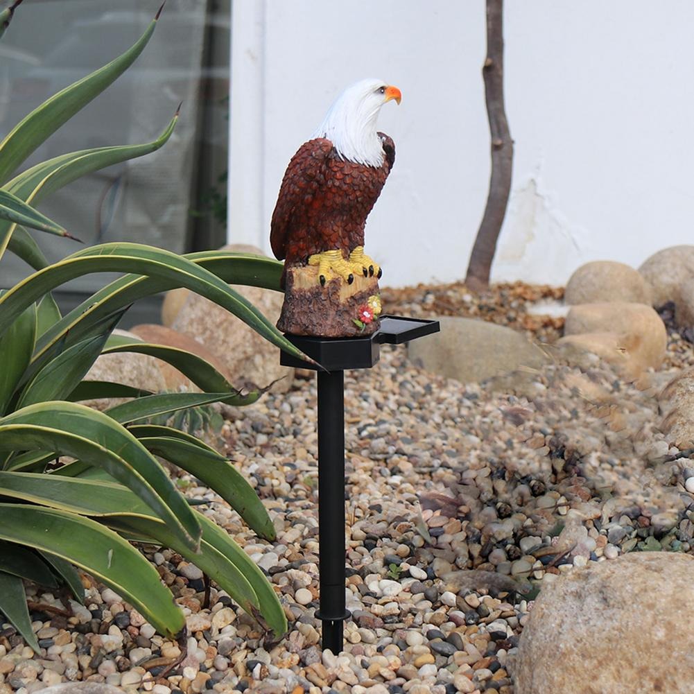 Eagle Figurine Solar Garden Post