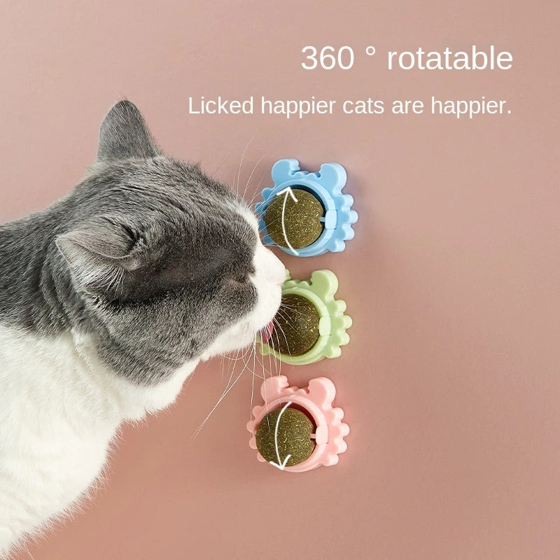 Interactive Sticky Catnip Ball Toys