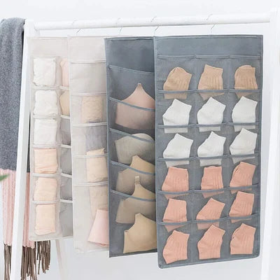 Dual Sided Wall Shelf Wardrobe Storage Bags