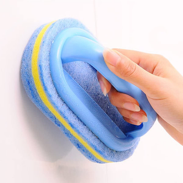 Bathroom Cleaning Brush With Ceramic Sponge - Newmart