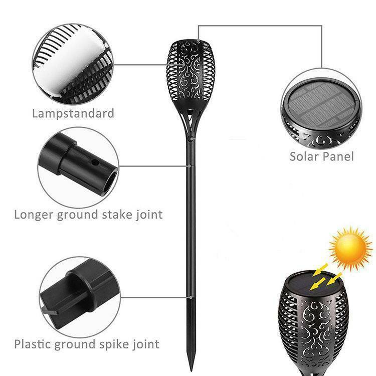 Solar Flickering Flame Garden Lamp