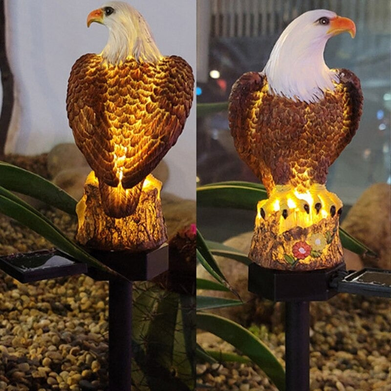 Eagle Figurine Solar Garden Post