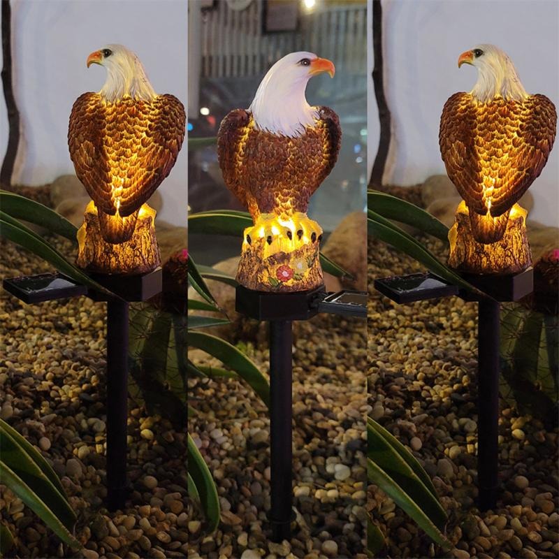 Eagle Figurine Solar Garden Post